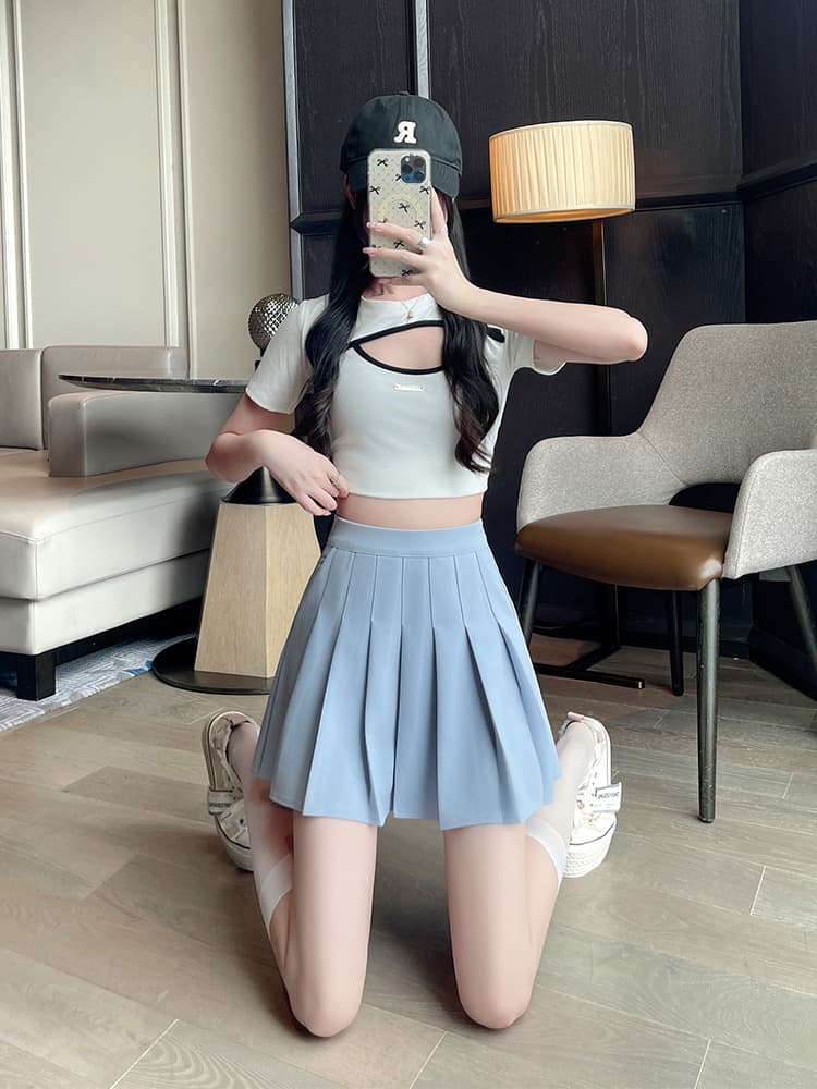 制服スカート なめらかプリーツ制服スカート