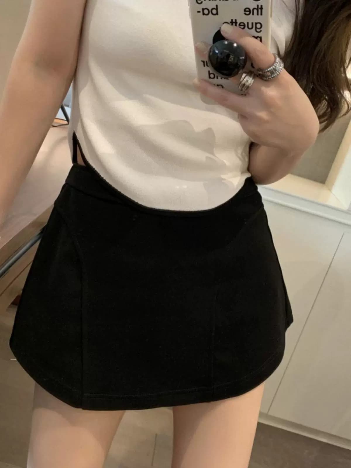 制服スカート 制服スカート なめらかフレアキュロットスカート