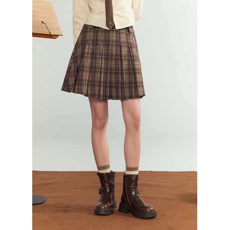 制服スカート シンプル プリーツ スカート 制服