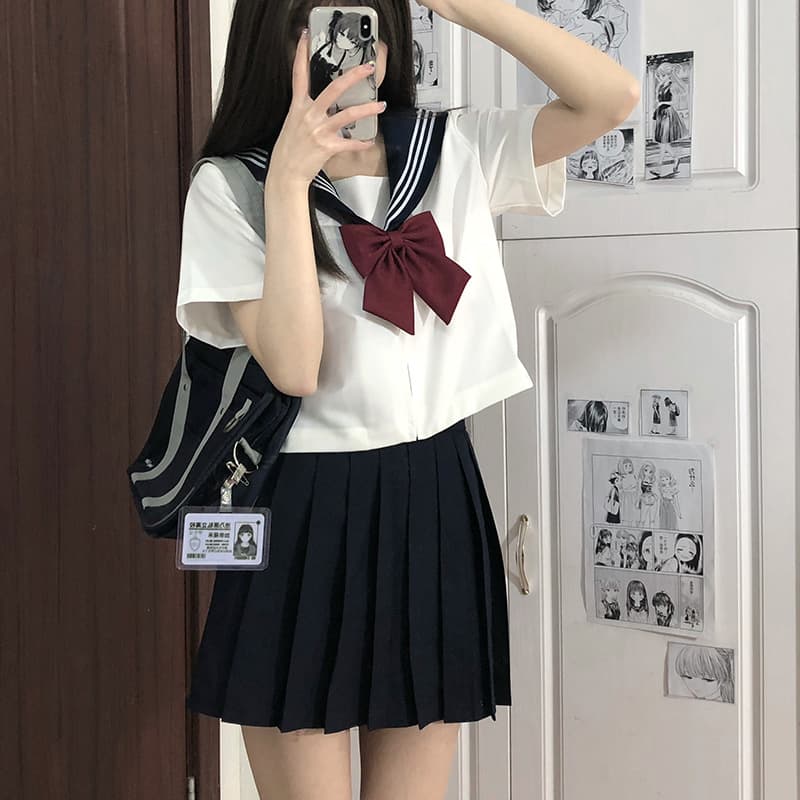 制服スカート 制服スカート リボン飾り プリーツセーラー制服