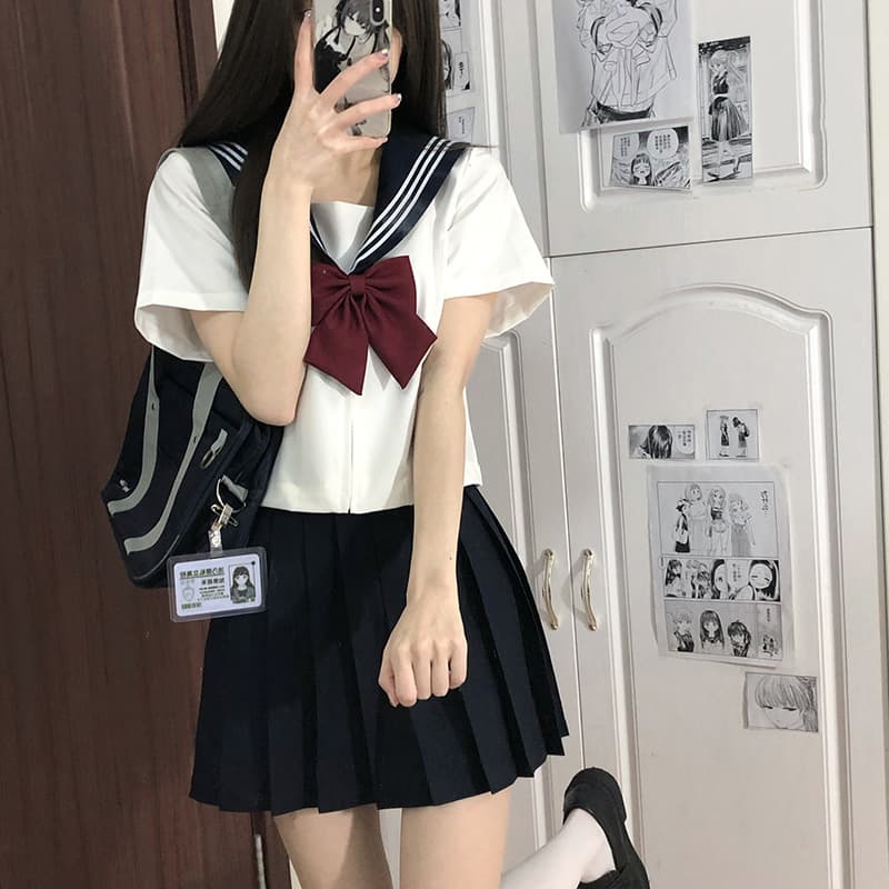 制服スカート 制服スカート リボン飾り プリーツセーラー制服
