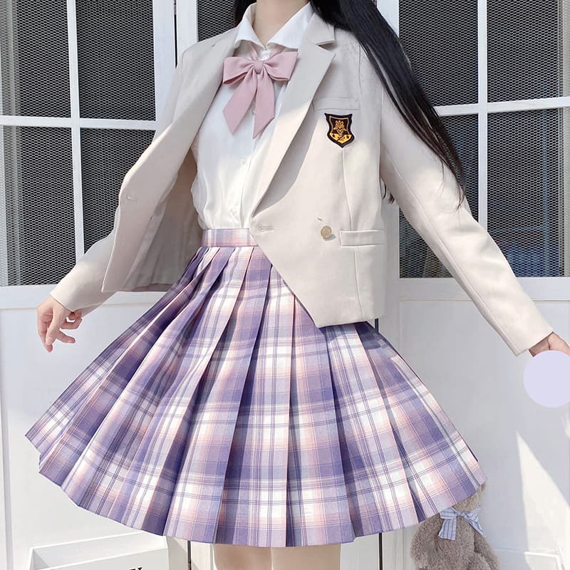 制服スカート 学生風チェックプリーツスカート