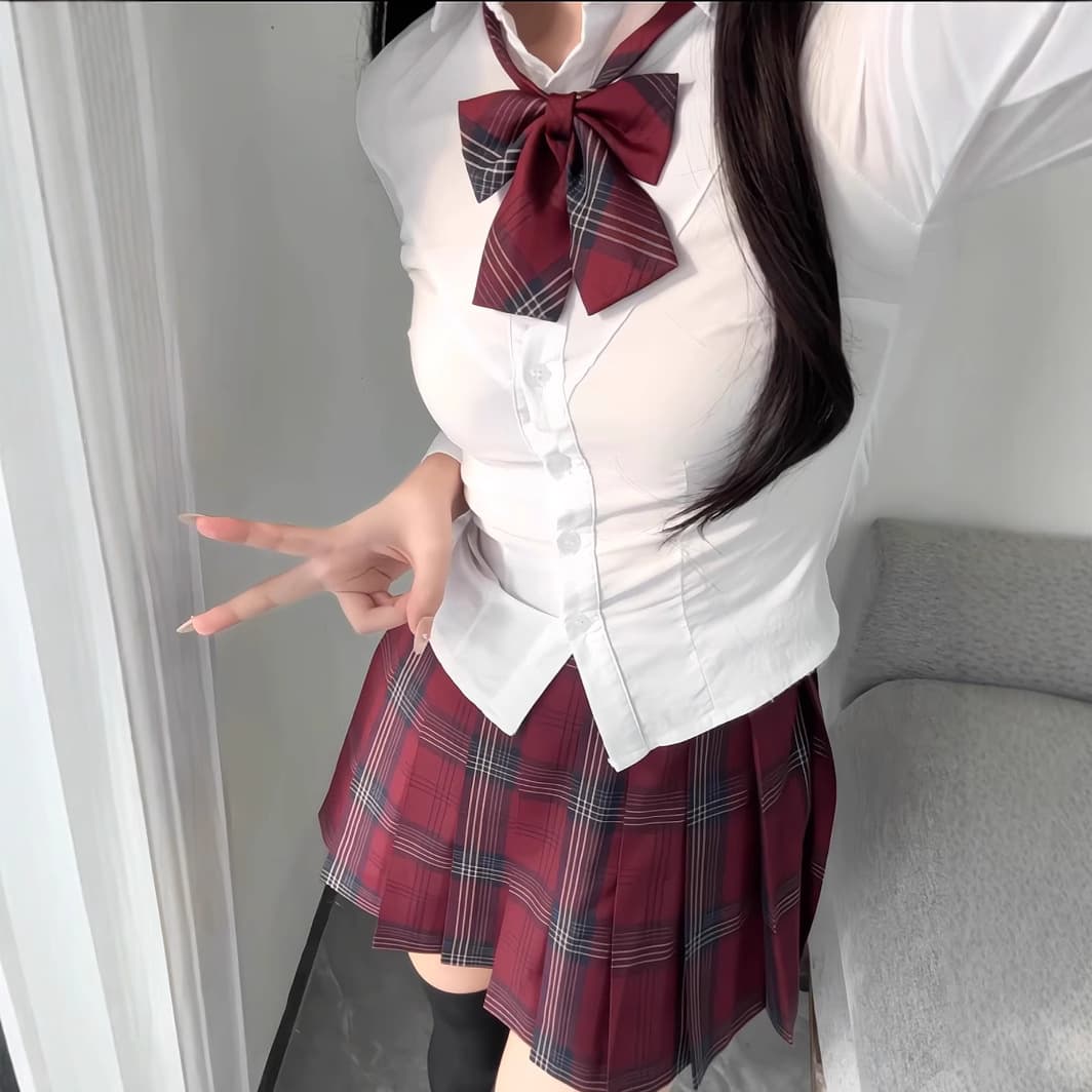 制服スカート 清楚な彩りプリーツスカート
