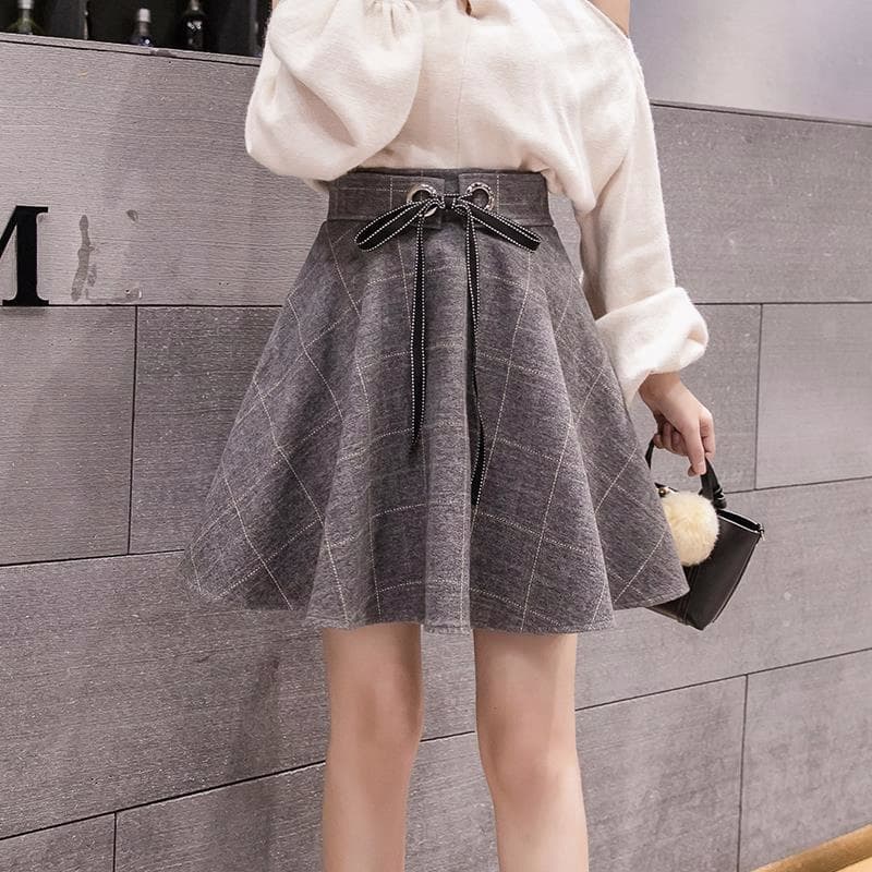 リボン飾り制服スカート