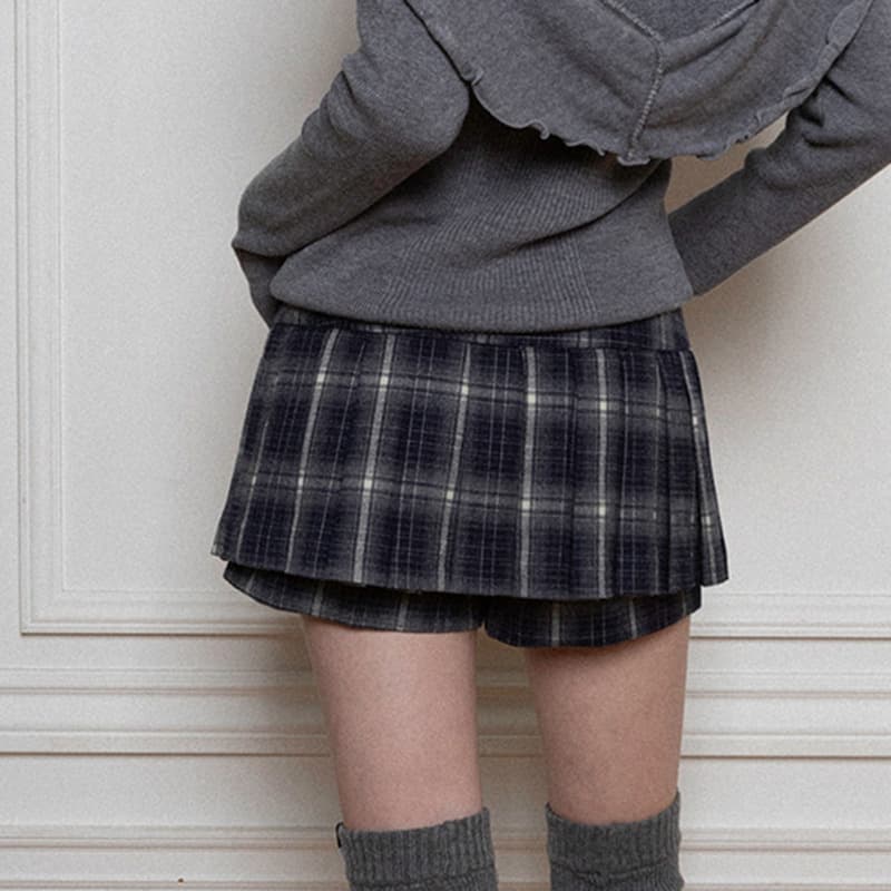 プリーツ巻きスカート制服スカート