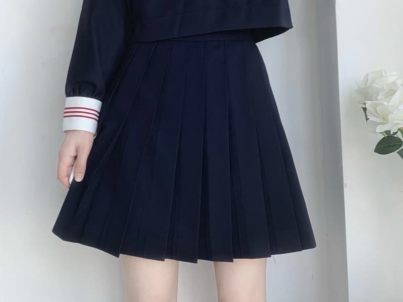 制服スカート シンプル美シルエット制服プリーツスカート