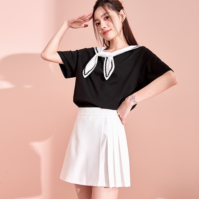制服スカート 制服スカート 優雅プリーツ風キュロットスカート