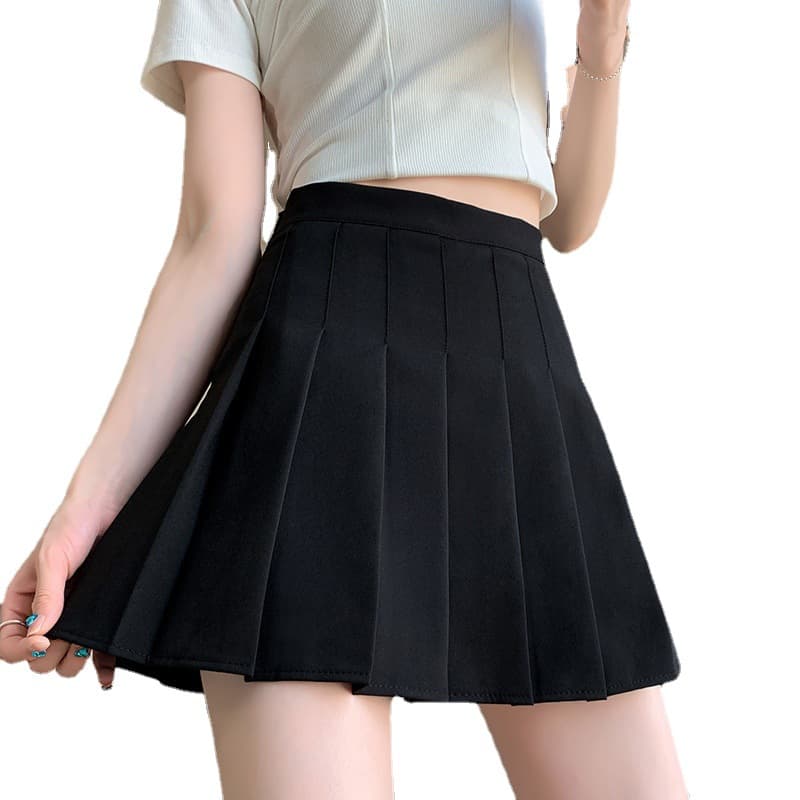制服スカート ハイウエストプリーツスカート ミニ丈