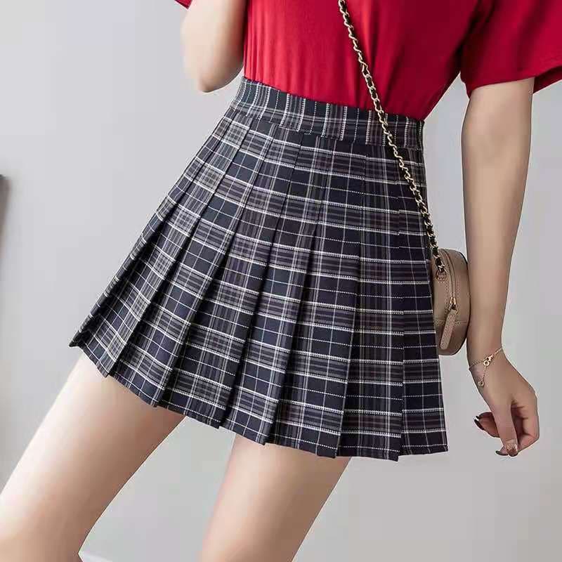 制服スカート 清楚な雰囲気の制服チェックプリーツスカート